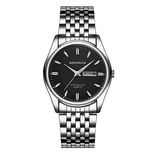 Reloj Dual Calendario para Hombre y Mujer Resistente al Agua Cuarzo Preciso