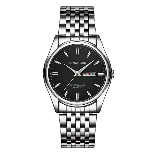 Reloj Dual Calendario para Hombre y Mujer Resistente al Agua Cuarzo Preciso