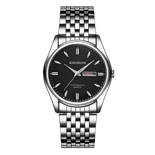 Reloj Dual Calendario para Hombre y Mujer Resistente al Agua Cuarzo Preciso