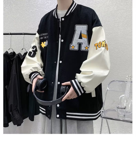 Chaqueta Casual Unisex con Bloques de Color y Parches - Image 28