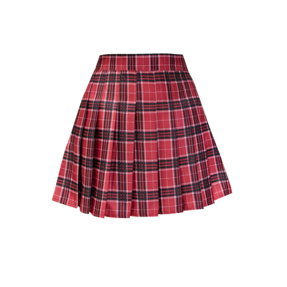 Falda Plisada Estilo Uniforme Escolar JK para Mujer