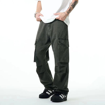Overoles Americanos para Hombre con Bolsillos Amplios y Diseño Plisado - Image 6