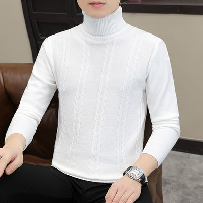 Suéter de Cuello Alto para Hombre con Tejido Trenzado - Image 4