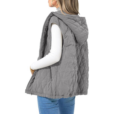Chaleco Acolchado con Capucha para Mujer - Algodón Premium - Image 8