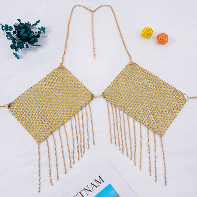 Collar Pecho Metálico con Lentejuelas Brillante para Mujer - Image 9