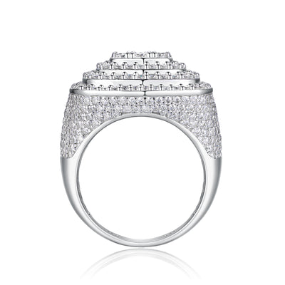 Anillo The Legendary King - Conjunto de Anillo de Bodas para Hombre con Moissanita Premium, Plata S925 y Baño de Platino - Image 13