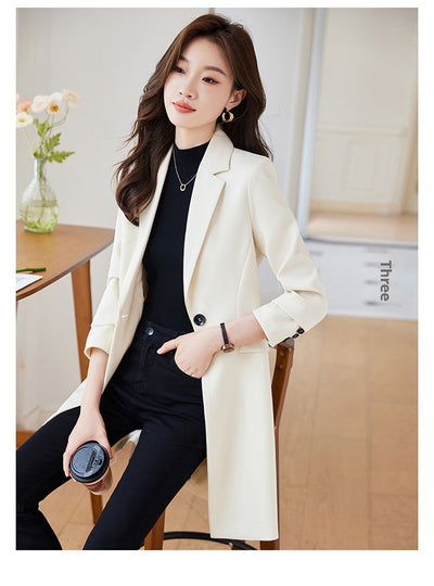 Abrigo Trench Coat Midi Negro para Mujer - Image 20