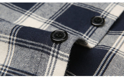 Camisa de Cuadros Casual con Solapa para Hombre - Image 6