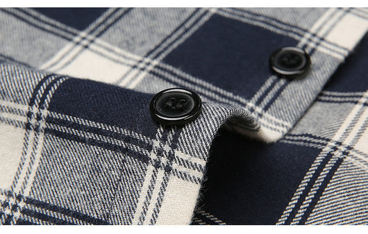 Camisa de Cuadros Casual con Solapa para Hombre - Image 6