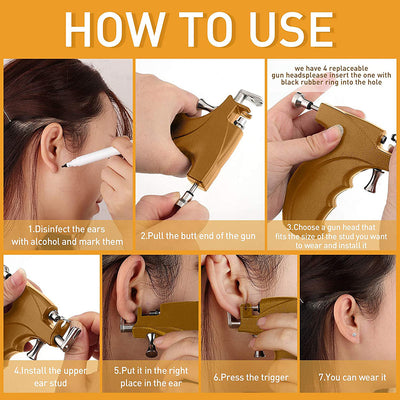 Pistola Perforadora de Acero Inoxidable para Aretes - Image 15
