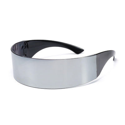 Gafas de Sol Wrap Unisex Marco Negro - Estilo Futurista Oversized