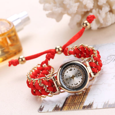 Reloj de Moda Casual para Mujer con Cadena de Cuerda Tejida y Movimiento de Cuarzo - Image 13