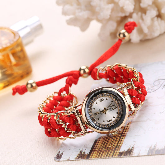 Reloj de Moda Casual para Mujer con Cadena de Cuerda Tejida y Movimiento de Cuarzo - Image 13