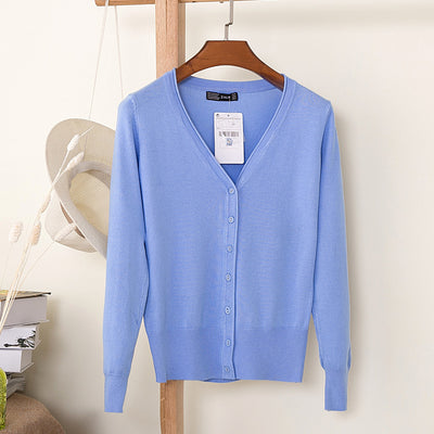 Cardigan Largo Mujer Cuello V Manga Larga - Image 18
