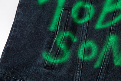 Chaqueta Denim Hip Hop con Letras Americanas Estampadas - Image 16