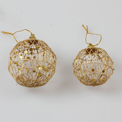 Bola Navideña Dorada con Acabado Escamoso - Image 9