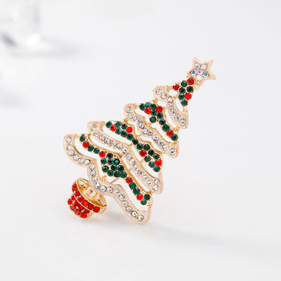 Broche de Árbol Navideño con Cristales Brillantes - Image 3