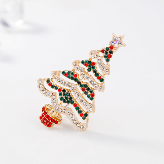 Broche de Árbol Navideño con Cristales Brillantes - Image 3