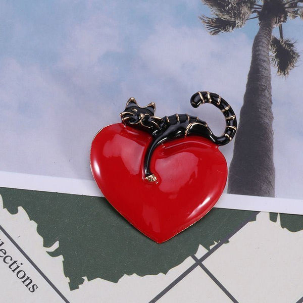 Broche Gato Amor - Accesorio Decorativo