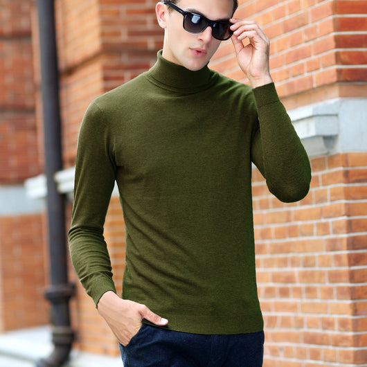 Suéter de Cuello Alto Manga Larga para Hombre - Image 25