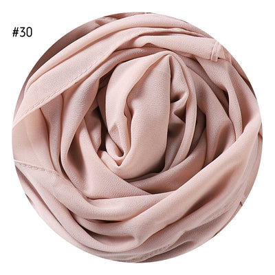 Pañuelo de Gasa Perlada en Colores Sólidos - Cobertura Elegante Monocromática - Image 33