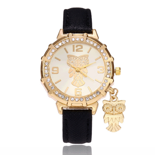 Reloj de Pulsera Mujer Búho Fashion Correa Cuero Cuarzo Estudiante - Image 12