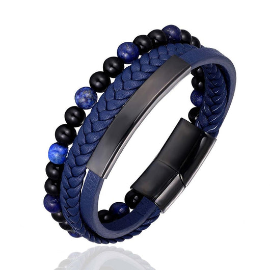 Pulsera de Piedra Natural con Cierre Magnético y Cuero Trenzado - Image 11