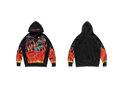 Sudadera Holgada con Capucha y Estampado Graffiti - Image 5