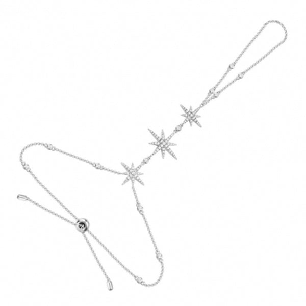 Anillo Estrella M con Cadena Delicada