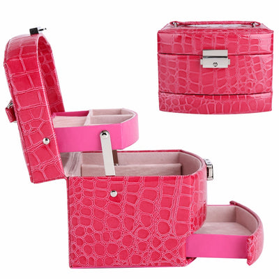 Organizador de Joyería y Maquillaje de 3 Niveles en Cuero - Estuche de Almacenamiento Premium - Image 7