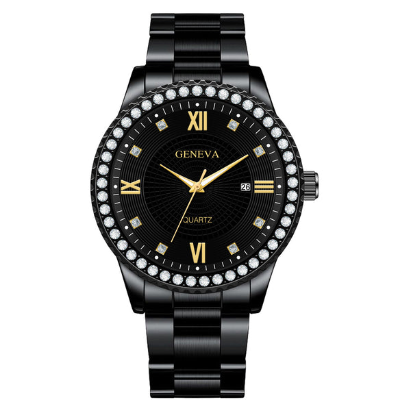 Reloj de Hombre Acero Inoxidable con Calendario - Cuarzo Elegante