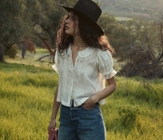 Blusa Vintage Francesa de Ramio Puro con Transparencia Sutil - Image 14