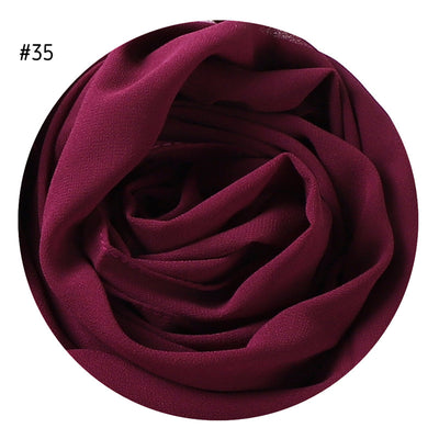 Pañuelo de Gasa Perlada en Colores Sólidos - Cobertura Elegante Monocromática - Image 38