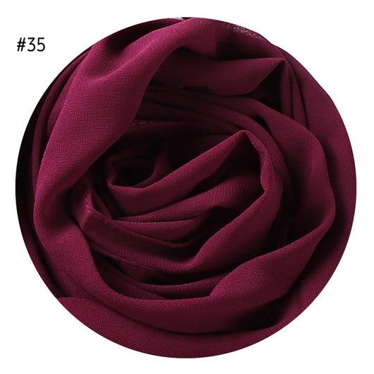 Pañuelo de Gasa Perlada en Colores Sólidos - Cobertura Elegante Monocromática - Image 38