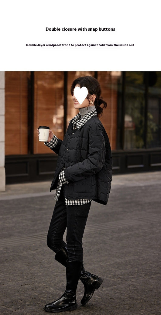 Abrigo Acolchado de Algodón para Mujer - Diseño Minimalista Versátil - Image 11