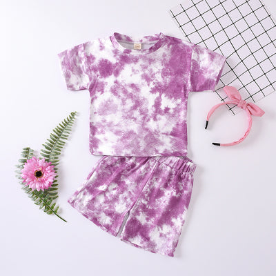 Conjunto Infantil Tie-Dye: Playera y Shorts de Manga Corta - Image 3