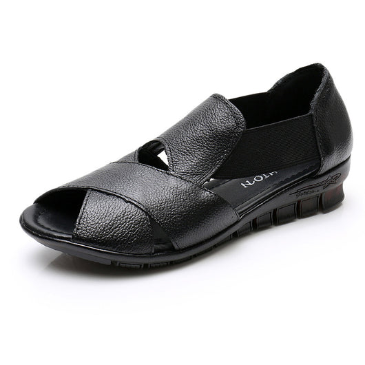 Sandalias Planas de Cuero Versátiles con Suela Blanda de Tendón de Res - Image 8