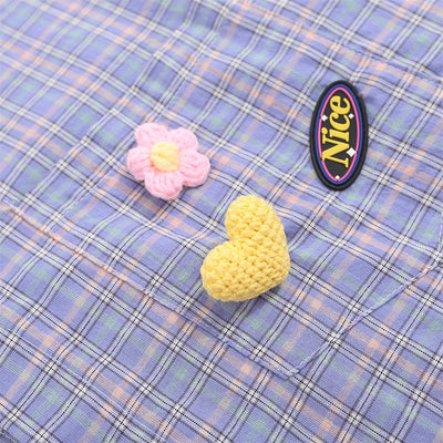 Camisa Cuadriculada Suelta con Diseño Personalizado y Bolsillos - Image 2