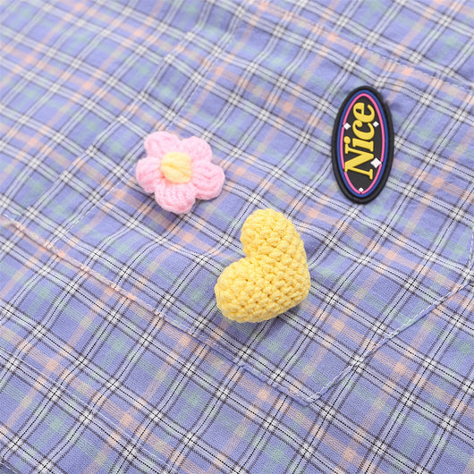 Camisa Cuadriculada Suelta con Diseño Personalizado y Bolsillos - Image 2