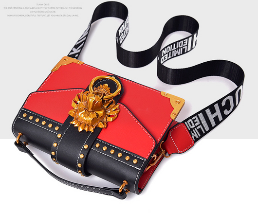 Bolso Bandolera de Moda con Cabeza de León Metálica - Image 6