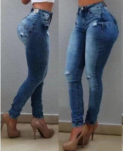 Jeans Rotos Cintura Alta de Importación - Image 9