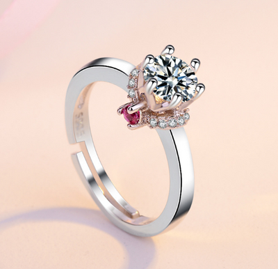 Anillo de Diamante Solitario con Seis Garras - Oro Blanco 18K - Image 2