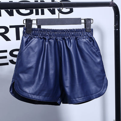 Pantalones de Piel Sintética Cintura Alta Pierna Ancha Casual - Image 8