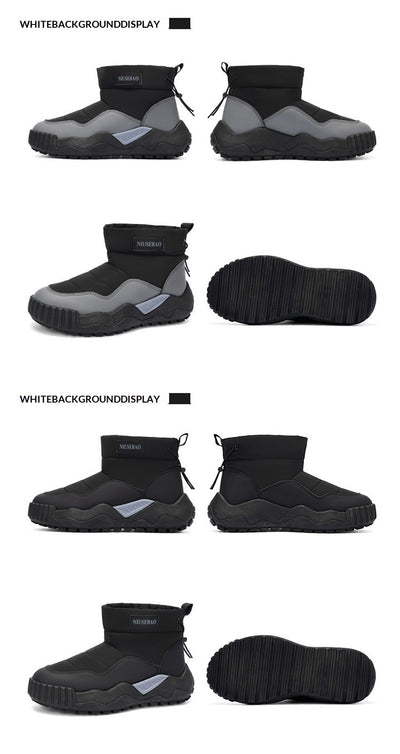 Botas Casuales de Algodón Cálidas para Hombre - Botines Estilo Mid-Top - Image 14