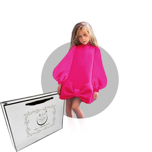 Vestido Infantil de Moda con Mangas Largas y Efecto Burbuja - Image 4
