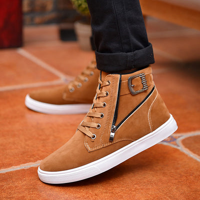 Botas Casuales Hombre Estilo Británico con Hebilla - Diseño Metrosexual Coreano