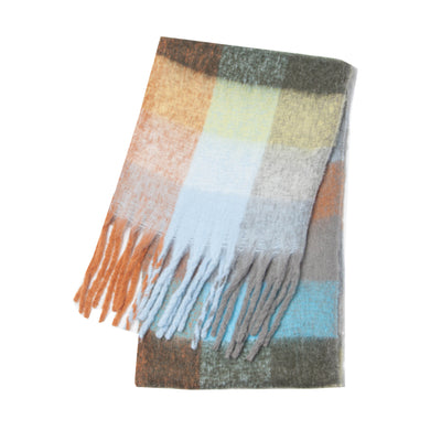 Bufanda Gruesa Cuadros Otoño Invierno - Diseño Multicolor Elegante - Image 15