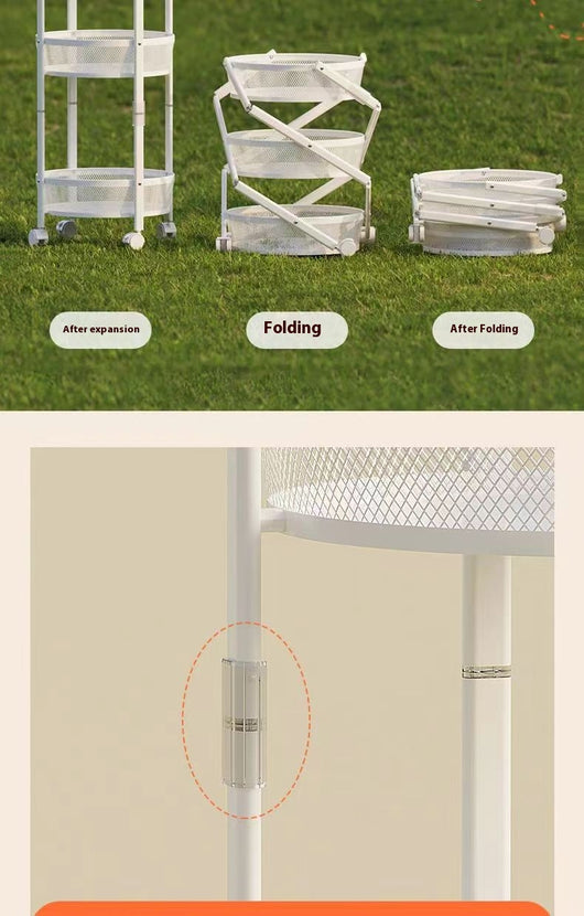 Carrito Organizador Plegable Multiusos para Frutas, Verduras y Snacks - Image 10