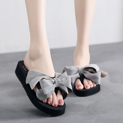 Chanclas Mujer Plataforma Gruesa con Moño - Cómodas y Versátiles - Image 2