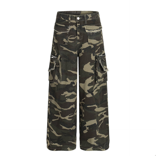 Pantalones de Trabajo Camuflaje Algodón Corte Recto para Hombre - Image 2